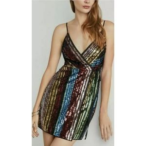 Bcbgmaxazria sequin wrap dres NWT size 10